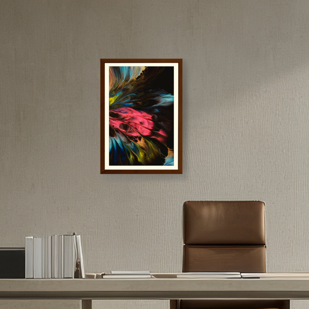 Dynamic Interplay Of Hues - WALL MOUNT FRAME