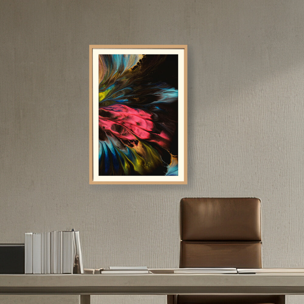 Dynamic Interplay Of Hues - WALL MOUNT FRAME