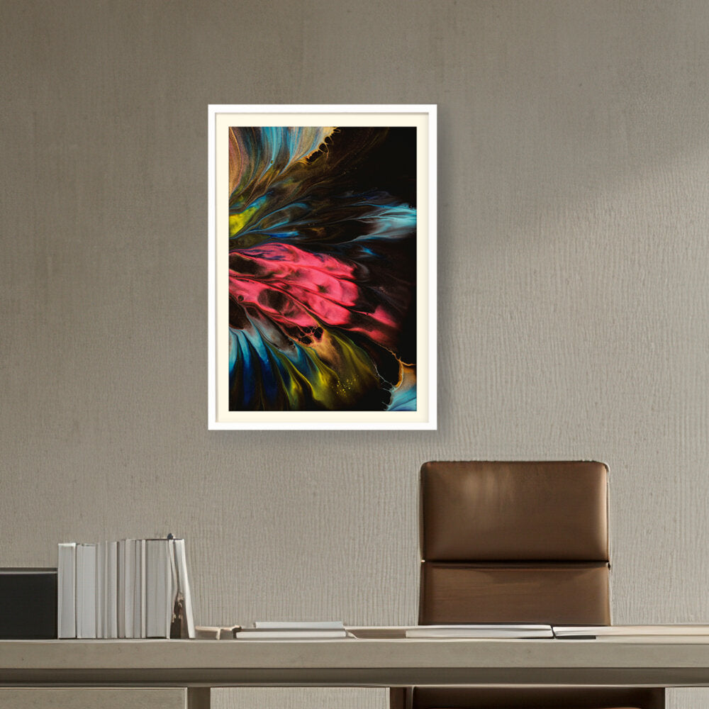 Dynamic Interplay Of Hues - WALL MOUNT FRAME