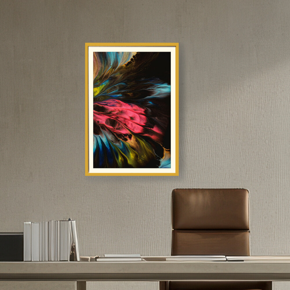 Dynamic Interplay Of Hues - WALL MOUNT FRAME