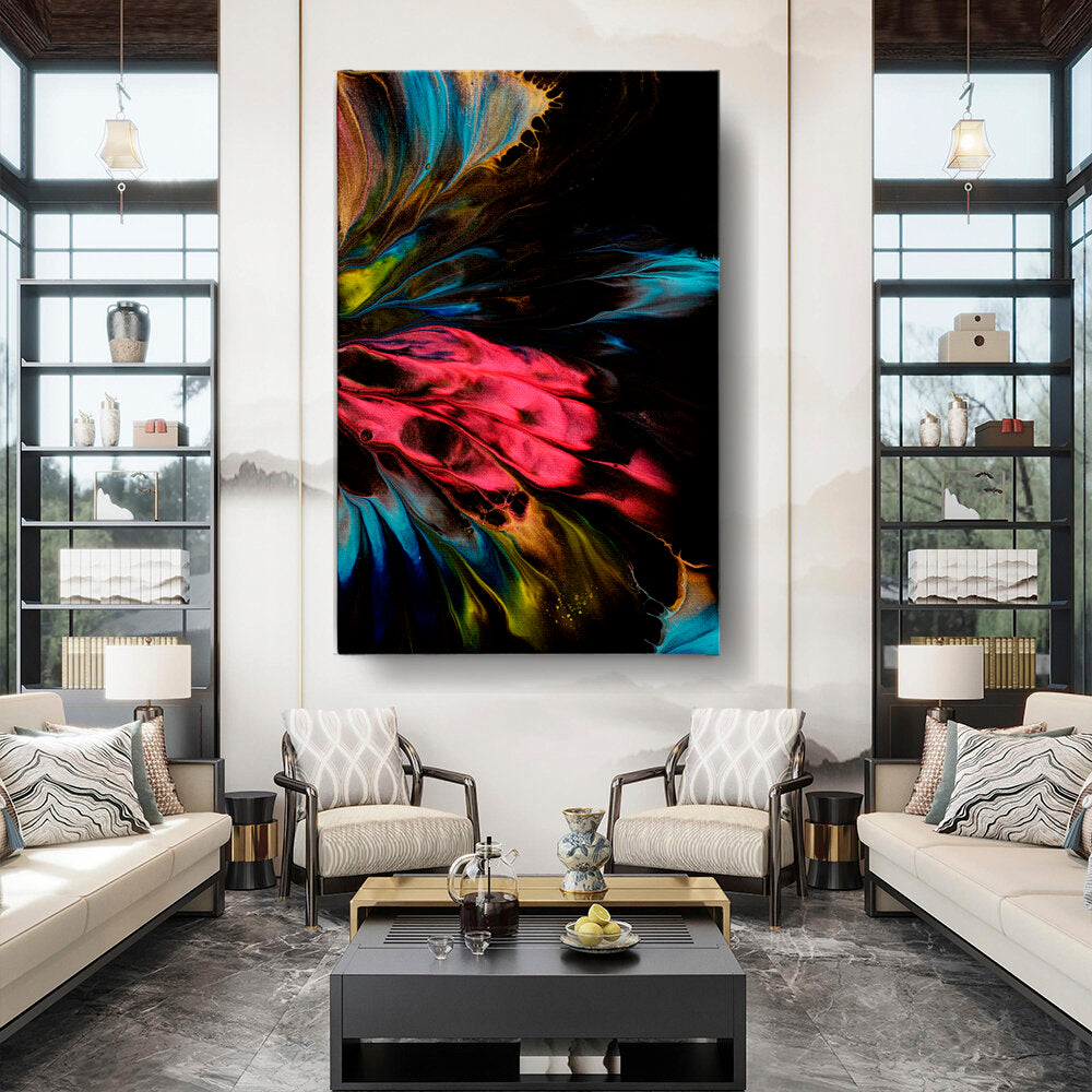 Dynamic Interplay Of Hues - Wall Canvas