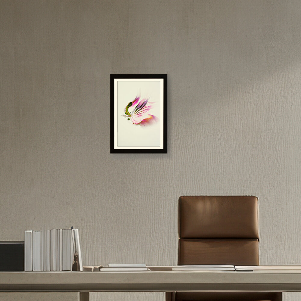 Butterfly Adorned With Flower - WALL MOUNT FRAME