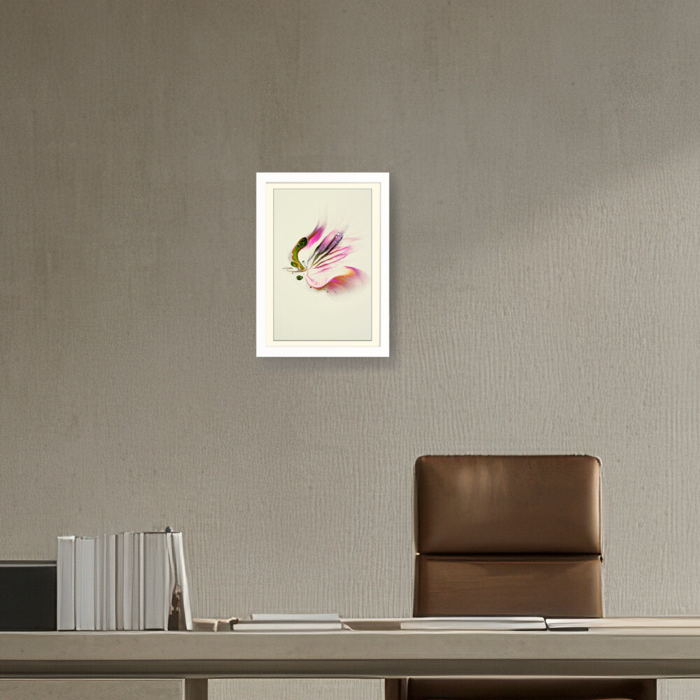 Butterfly Adorned With Flower - WALL MOUNT FRAME