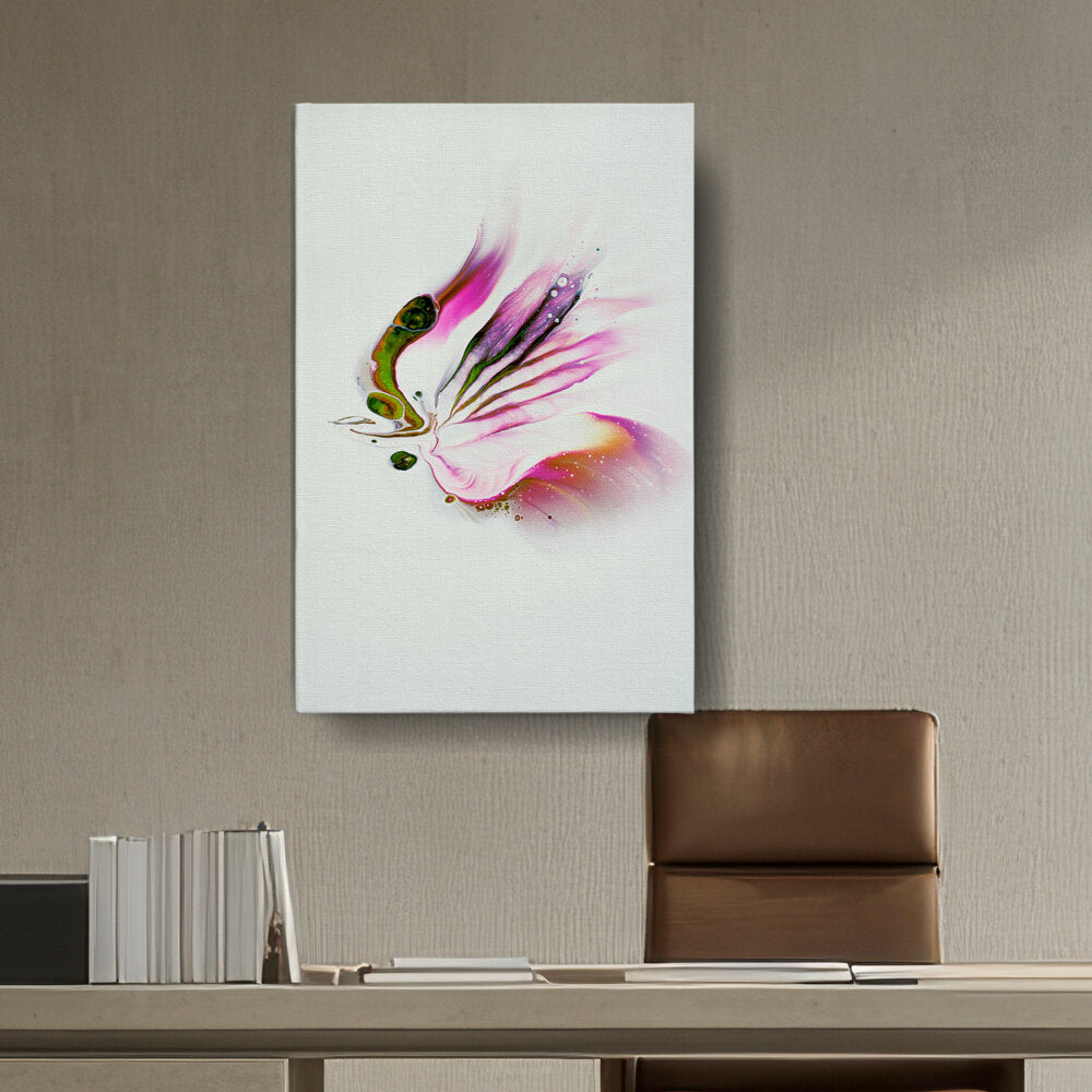 Artist5 - Art - Butterfly Adorned With Flower - Wall Canvas