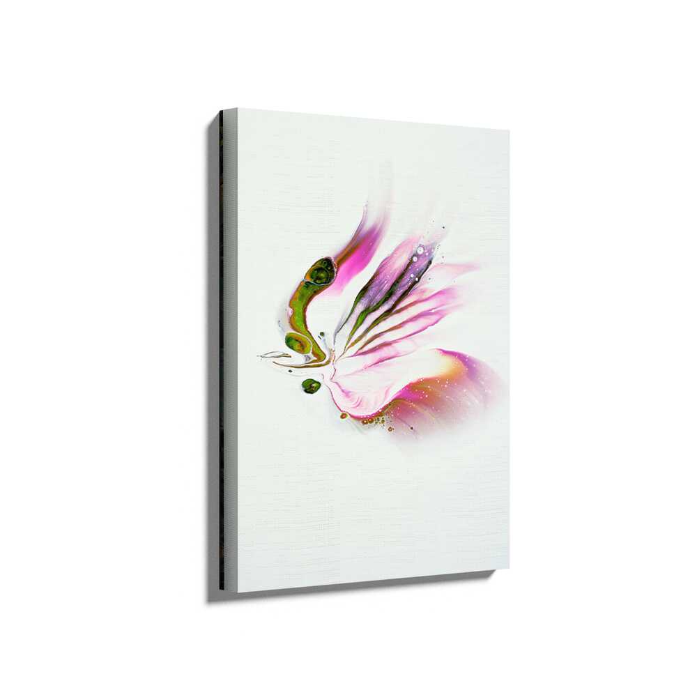 Butterfly Adorned With Flower - Wall Canvas