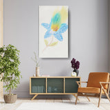 Yellow And Blue Feathers - Wall Canvas