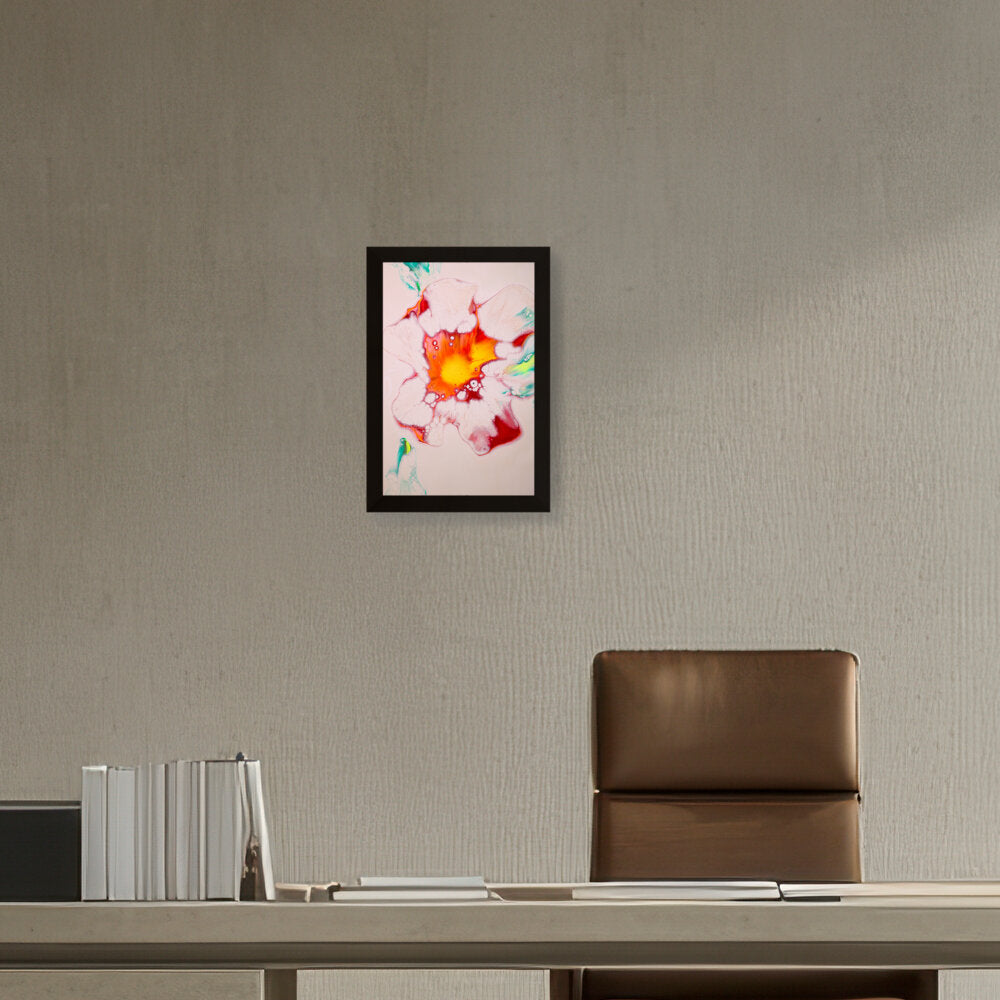 A Colorful Flower Painting - Framed Canvas