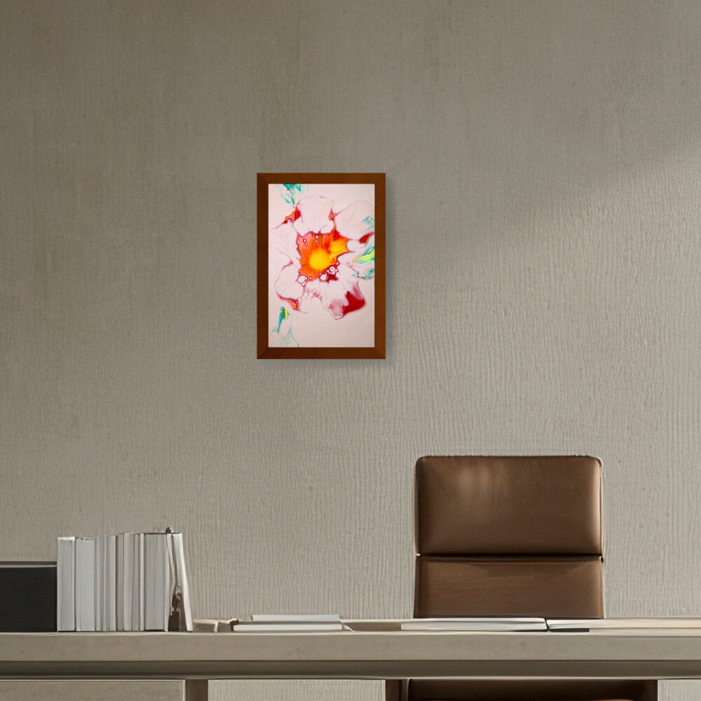 A Colorful Flower Painting - Framed Canvas