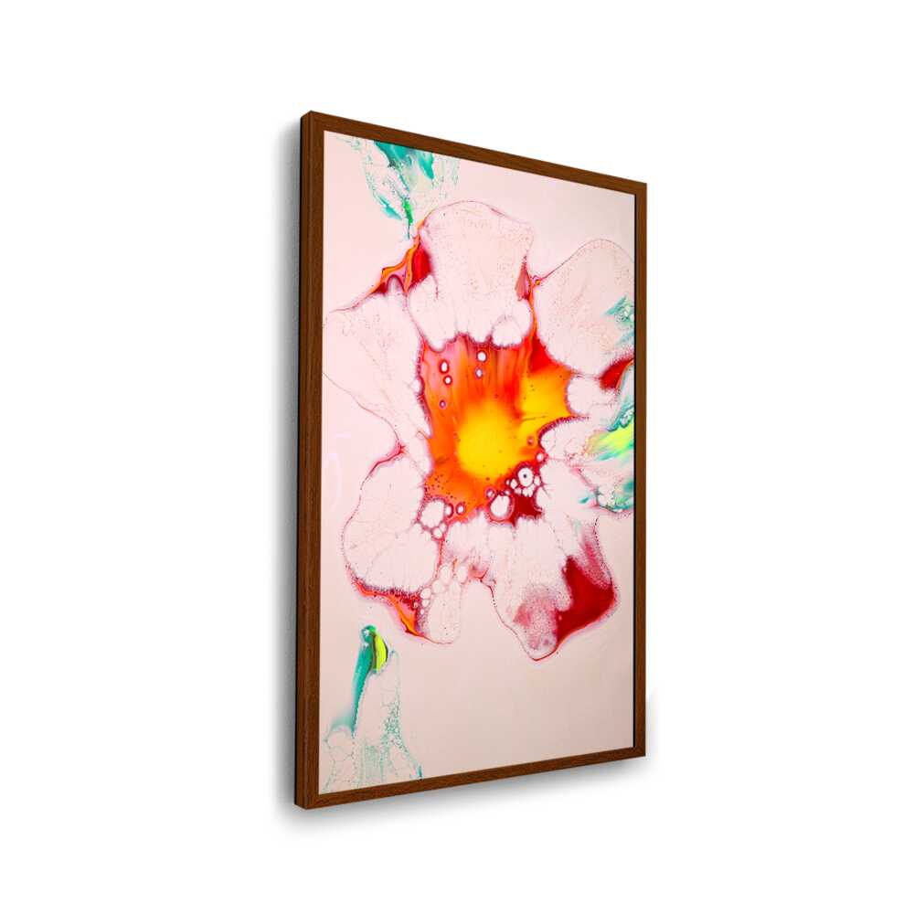 A Colorful Flower Painting - Framed Canvas