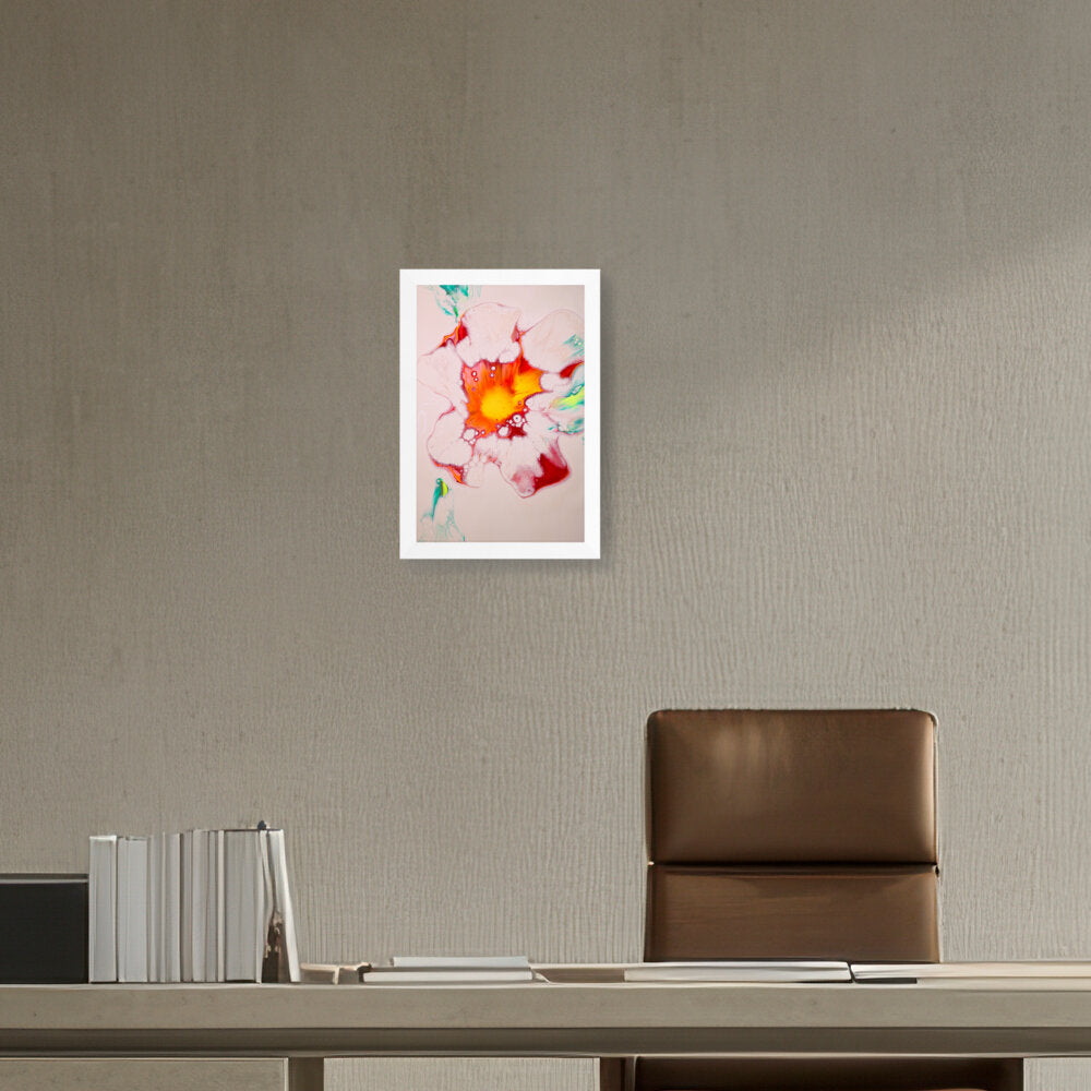 A Colorful Flower Painting - Framed Canvas