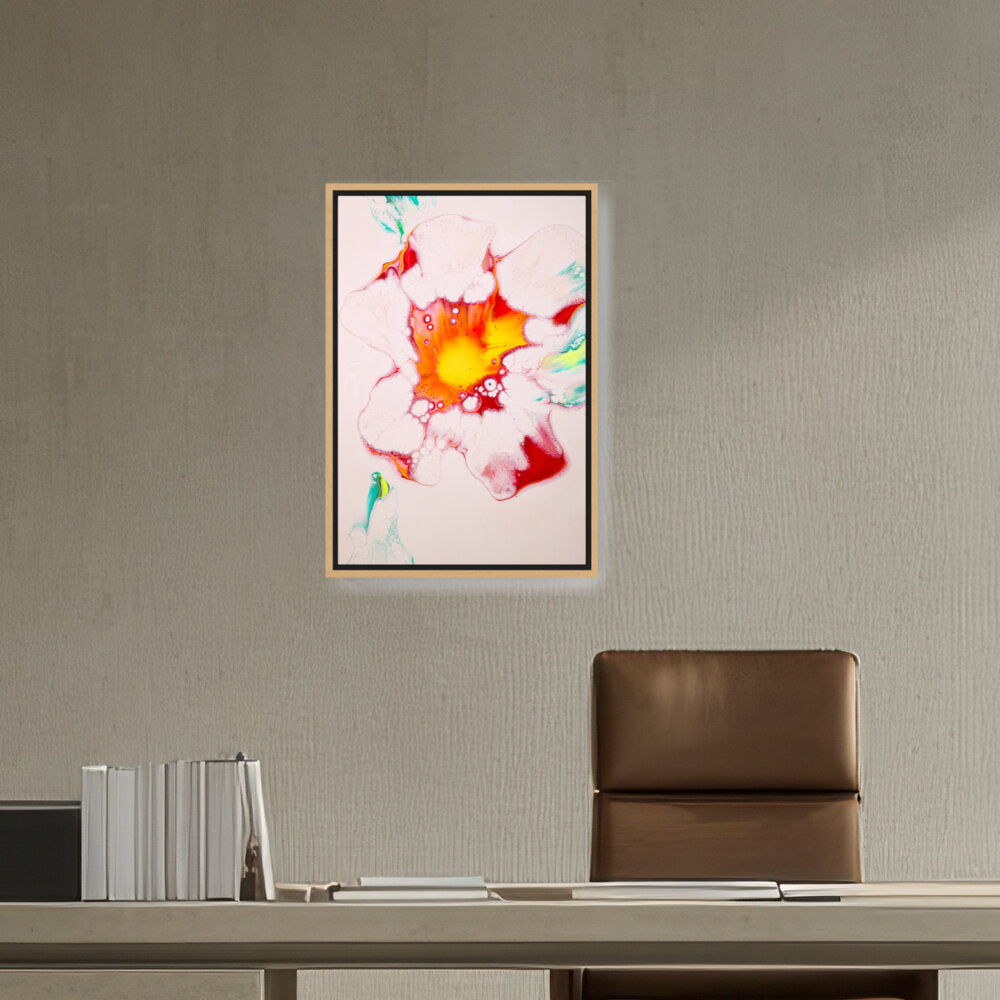 A Colorful Flower Painting - FLOATING FRAME