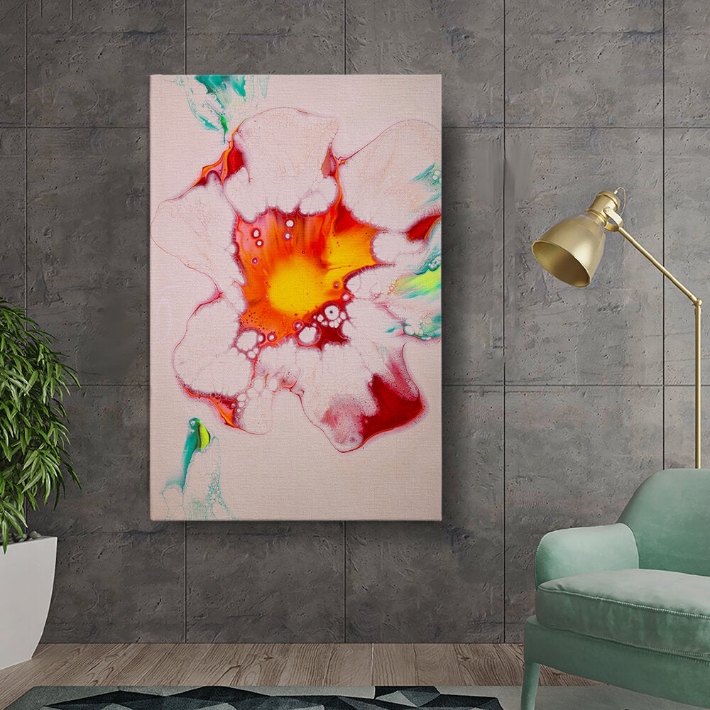 A Colorful Flower Painting - Wall Canvas