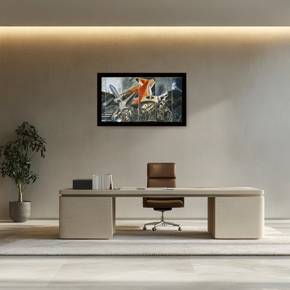 Dive Bomber And Tank - Framed Canvas
