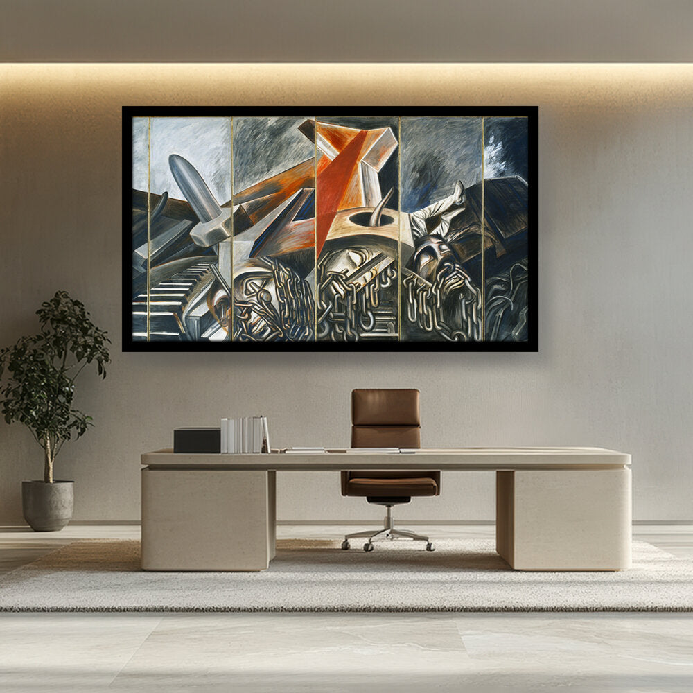 Dive Bomber And Tank - Framed Canvas