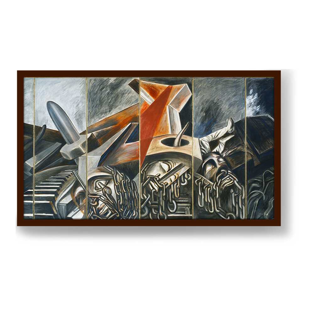 Dive Bomber And Tank - Framed Canvas