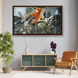 Dive Bomber And Tank - Framed Canvas