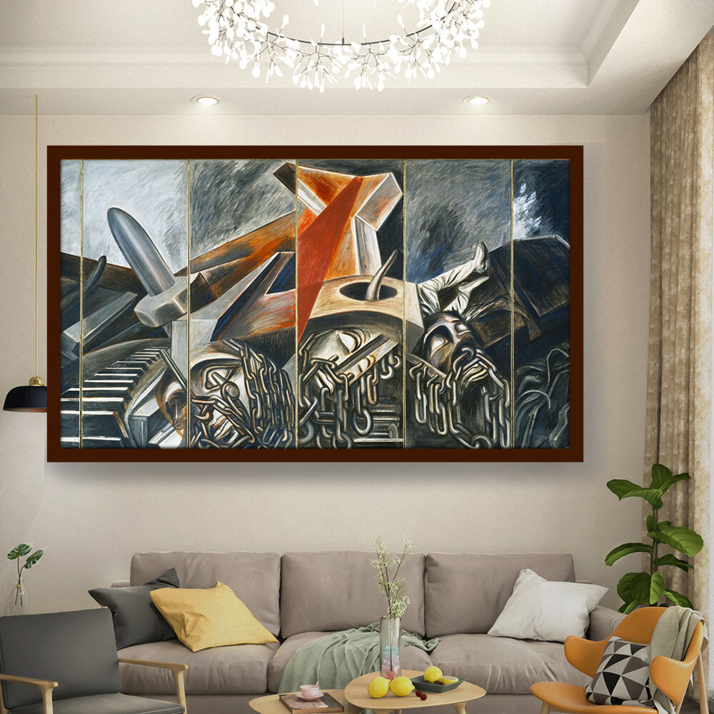 Dive Bomber And Tank - Framed Canvas