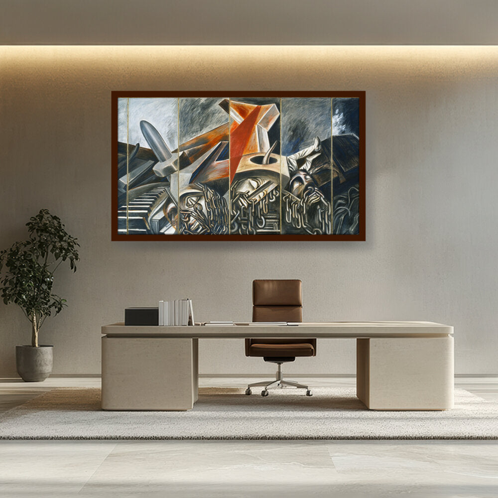 Dive Bomber And Tank - Framed Canvas