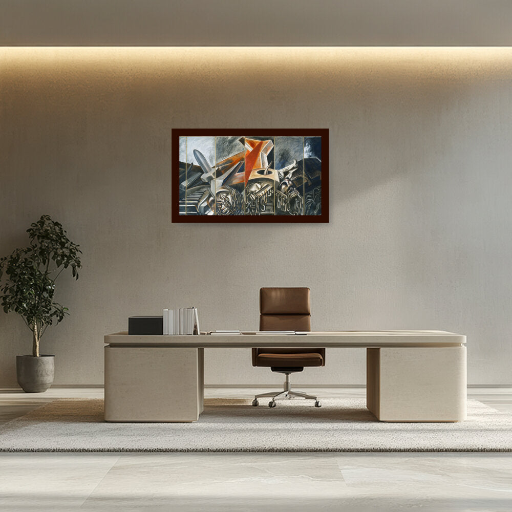 Dive Bomber And Tank - Framed Canvas