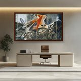 Artist5 - Art - Dive Bomber And Tank - Framed Canvas