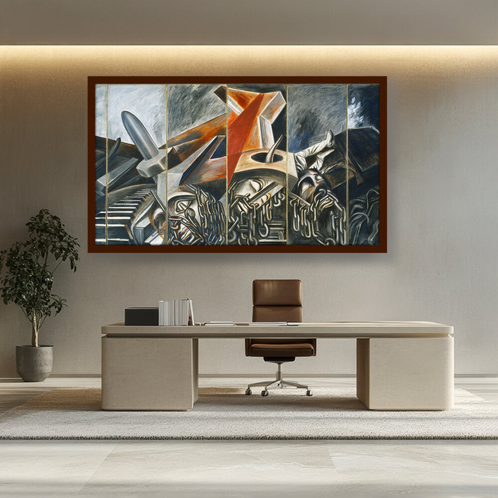 Dive Bomber And Tank - Framed Canvas