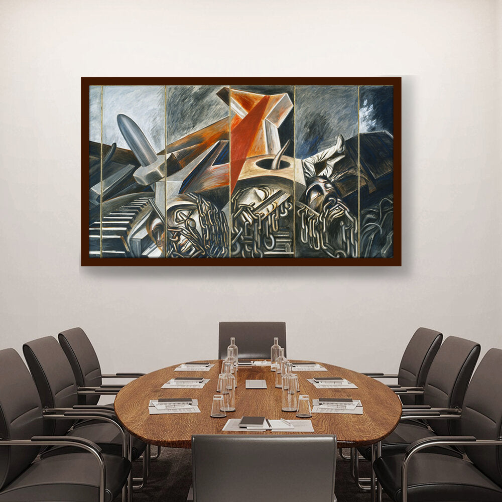 Dive Bomber And Tank - Framed Canvas