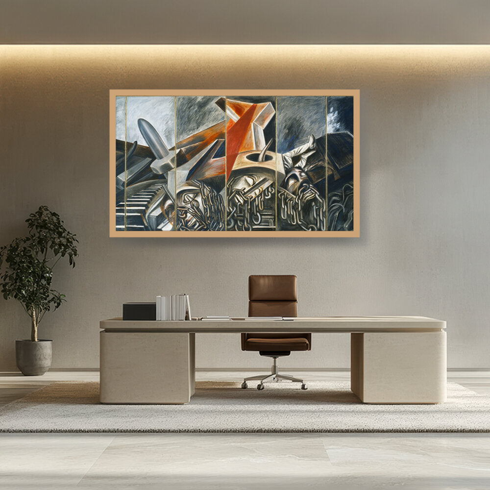 Dive Bomber And Tank - Framed Canvas