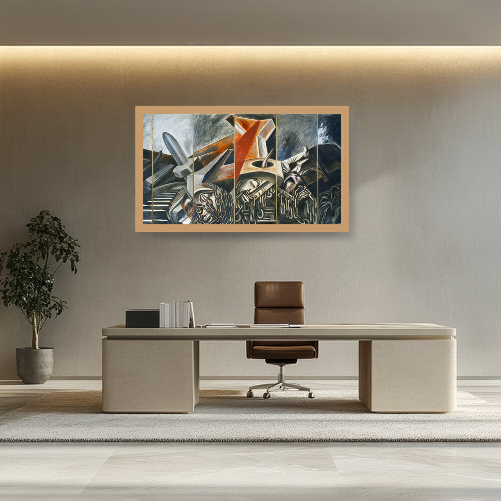 Dive Bomber And Tank - Framed Canvas