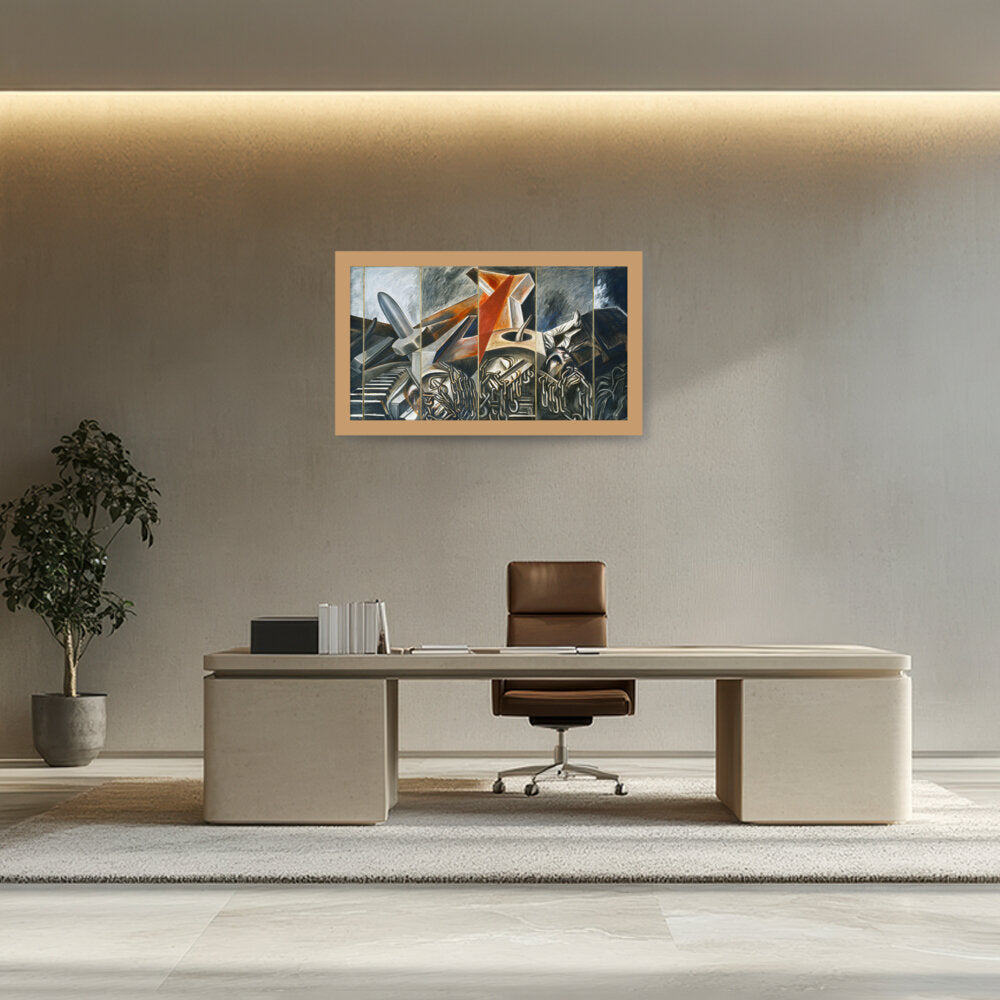 Dive Bomber And Tank - Framed Canvas