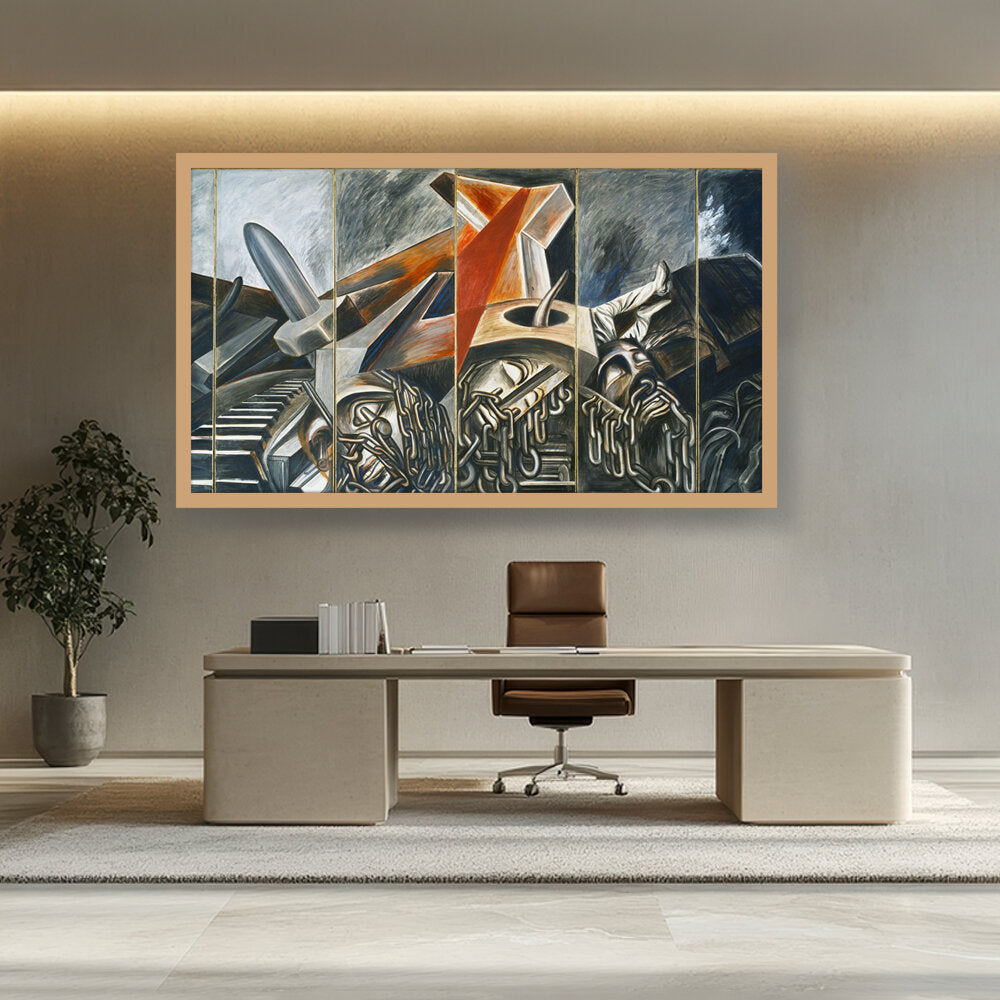 Dive Bomber And Tank - Framed Canvas