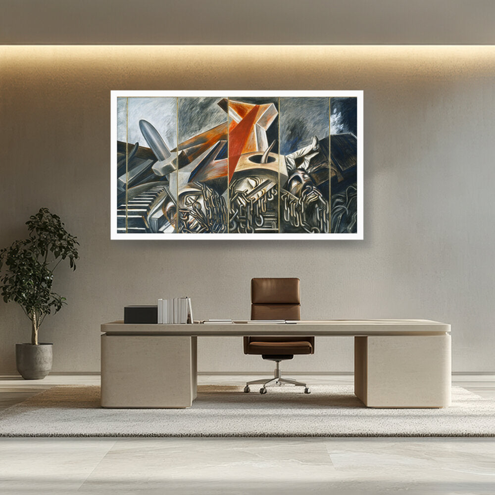 Dive Bomber And Tank - Framed Canvas