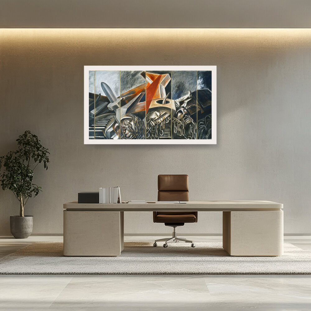 Dive Bomber And Tank - Framed Canvas