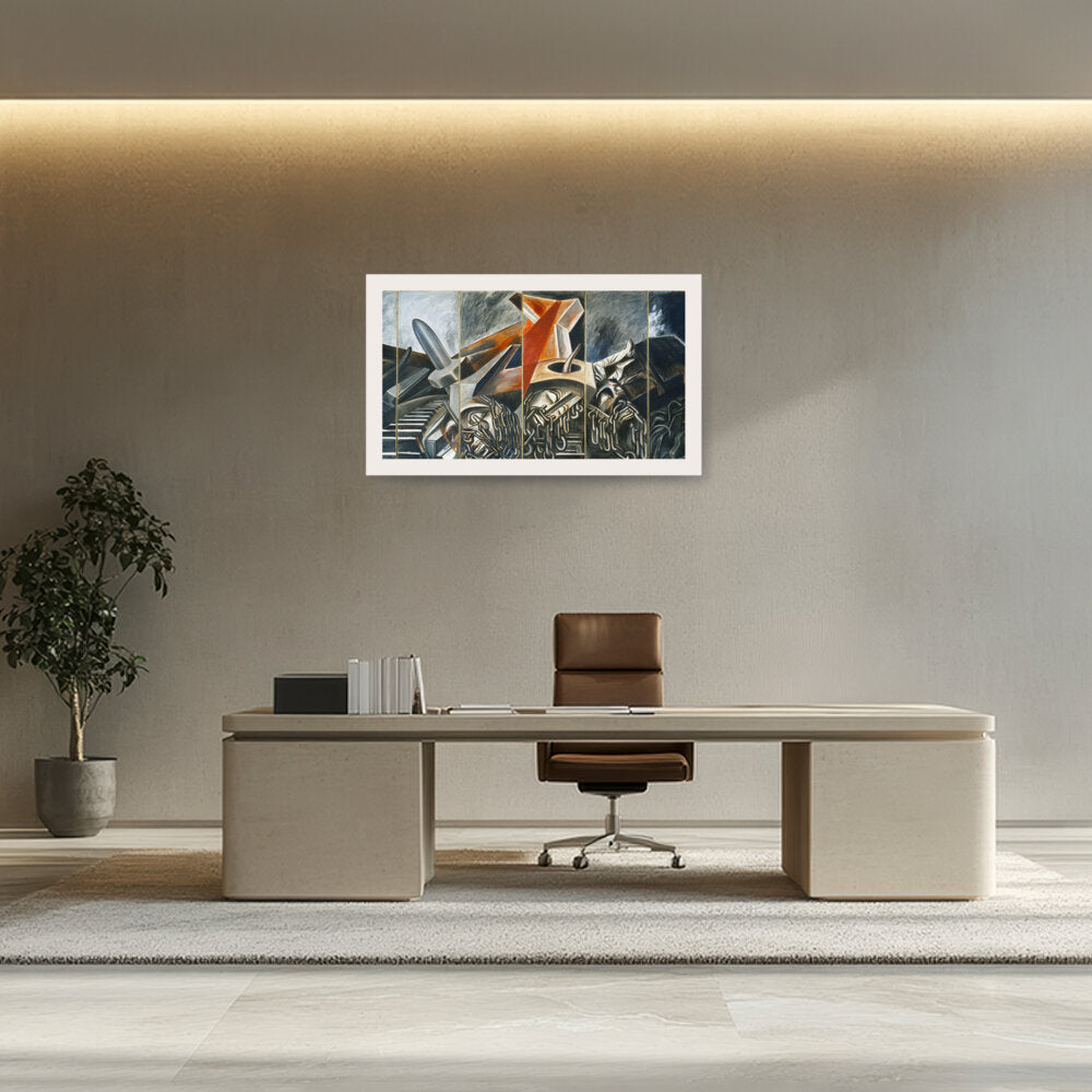 Dive Bomber And Tank - Framed Canvas