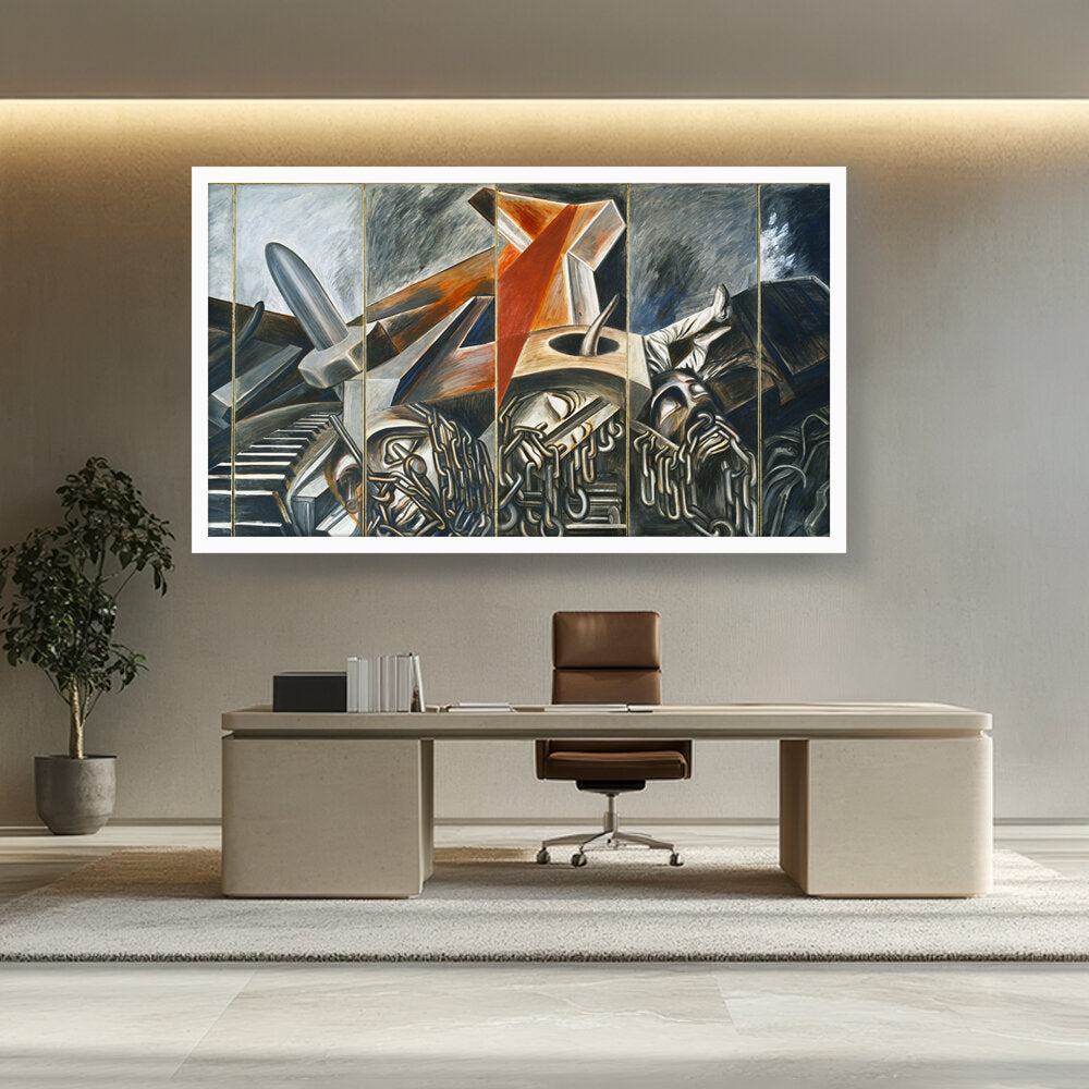 Dive Bomber And Tank - Framed Canvas
