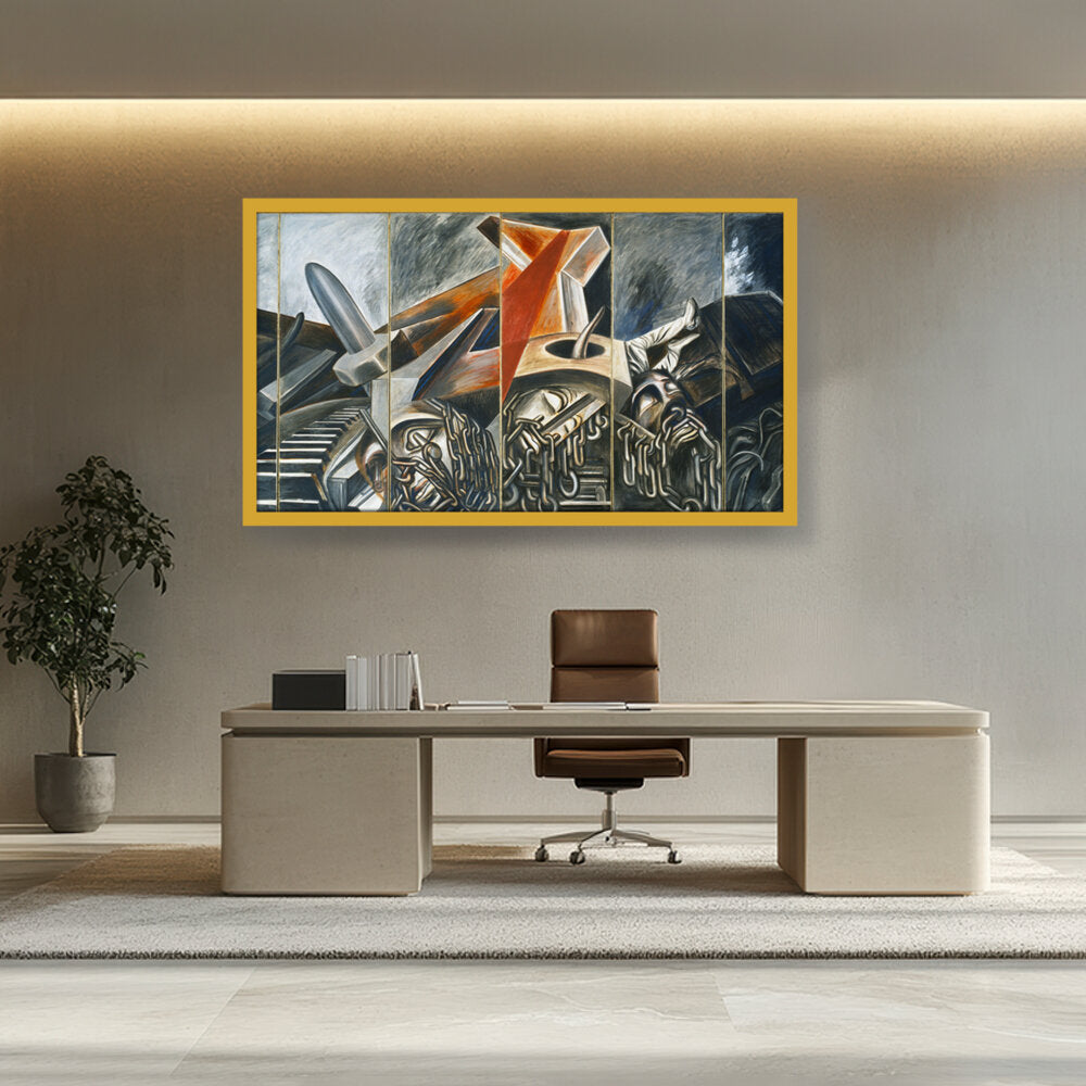 Dive Bomber And Tank - Framed Canvas