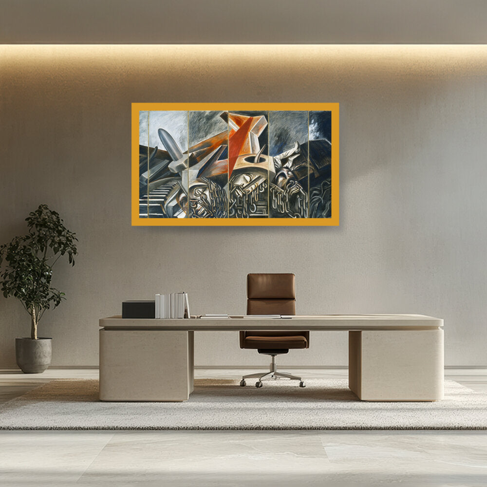 Dive Bomber And Tank - Framed Canvas