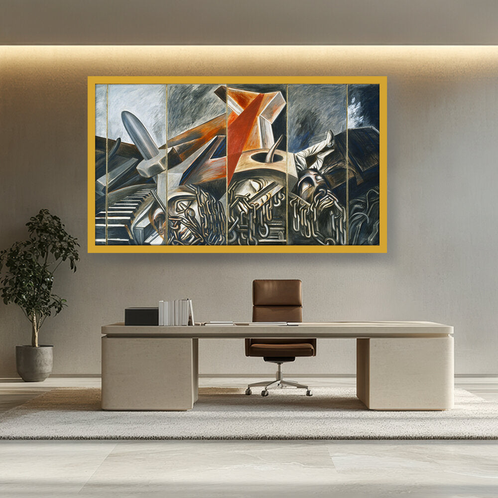 Dive Bomber And Tank - Framed Canvas