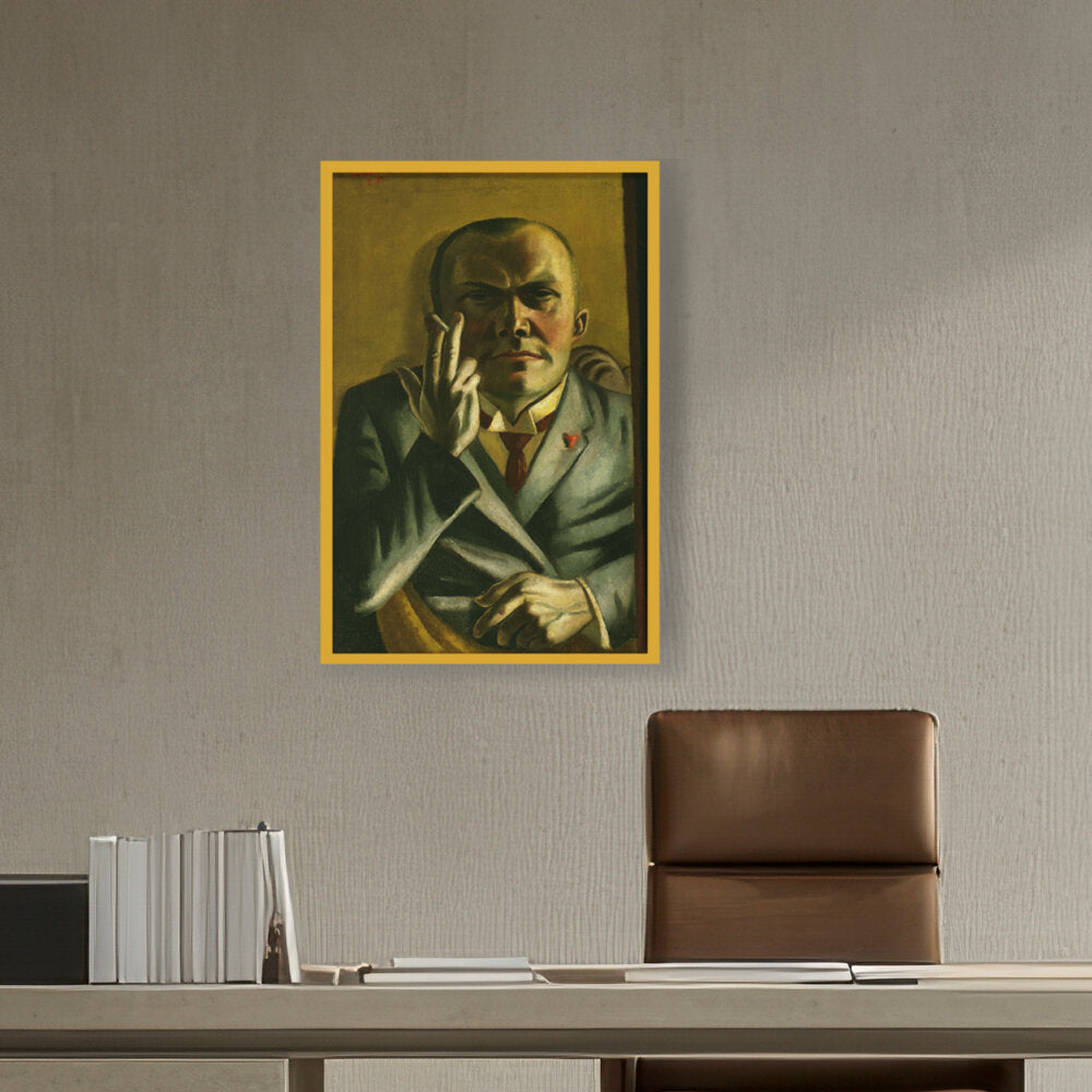 Self Portrait With A Cigarette - Framed Canvas