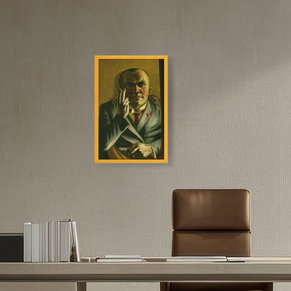 Self Portrait With A Cigarette - Framed Canvas