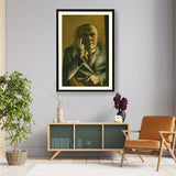 Self Portrait With A Cigarette - WALL MOUNT FRAME