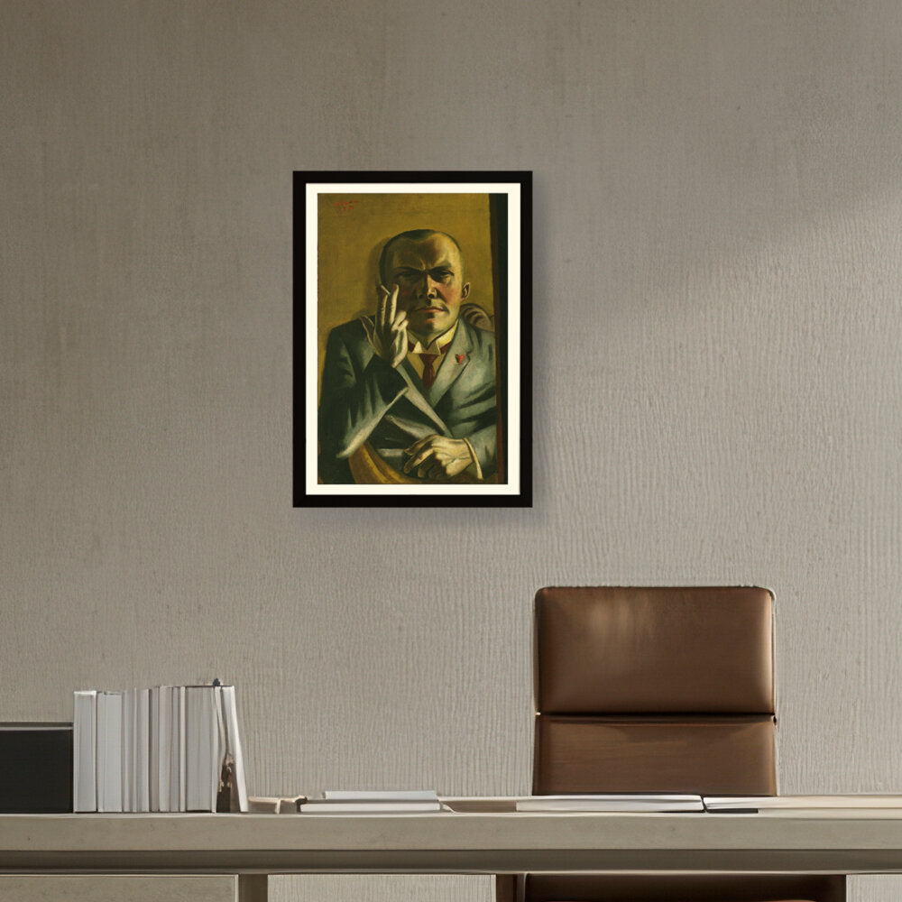 Self Portrait With A Cigarette - WALL MOUNT FRAME