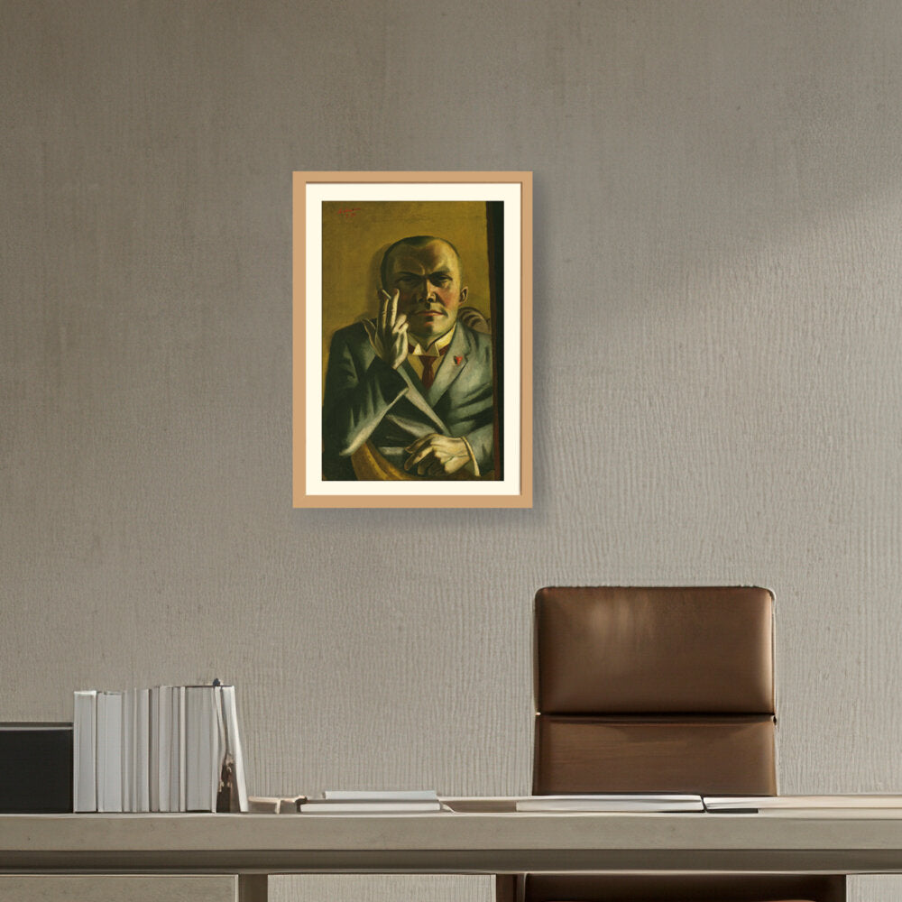 Self Portrait With A Cigarette - WALL MOUNT FRAME
