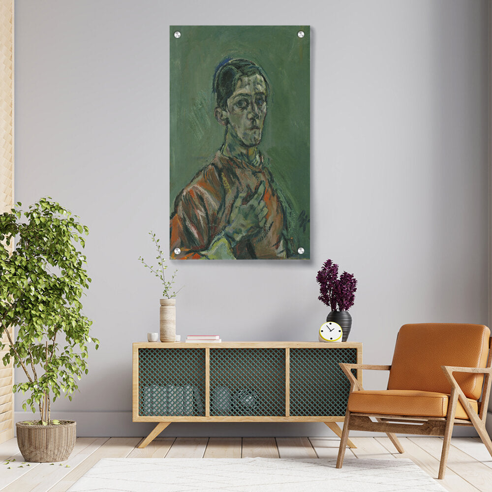 Portrait Of Oskar Kokoschka - Acrylic Wall Photo