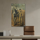 Artist5 - Art - Boy Leading A Horse - Acrylic Wall Photo