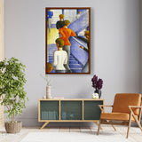 Bauhaus Stairway 1932 - Framed Canvas