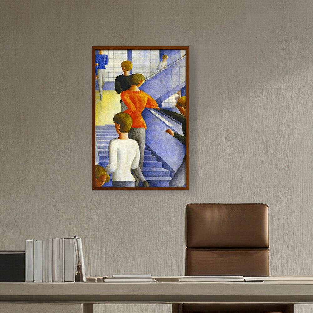 Bauhaus Stairway 1932 - Framed Canvas