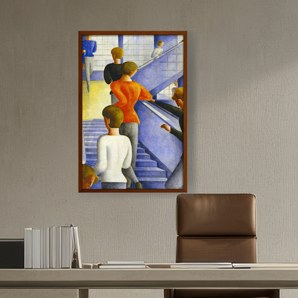 Bauhaus Stairway 1932 - Framed Canvas