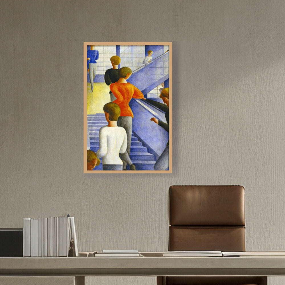 Bauhaus Stairway 1932 - Framed Canvas