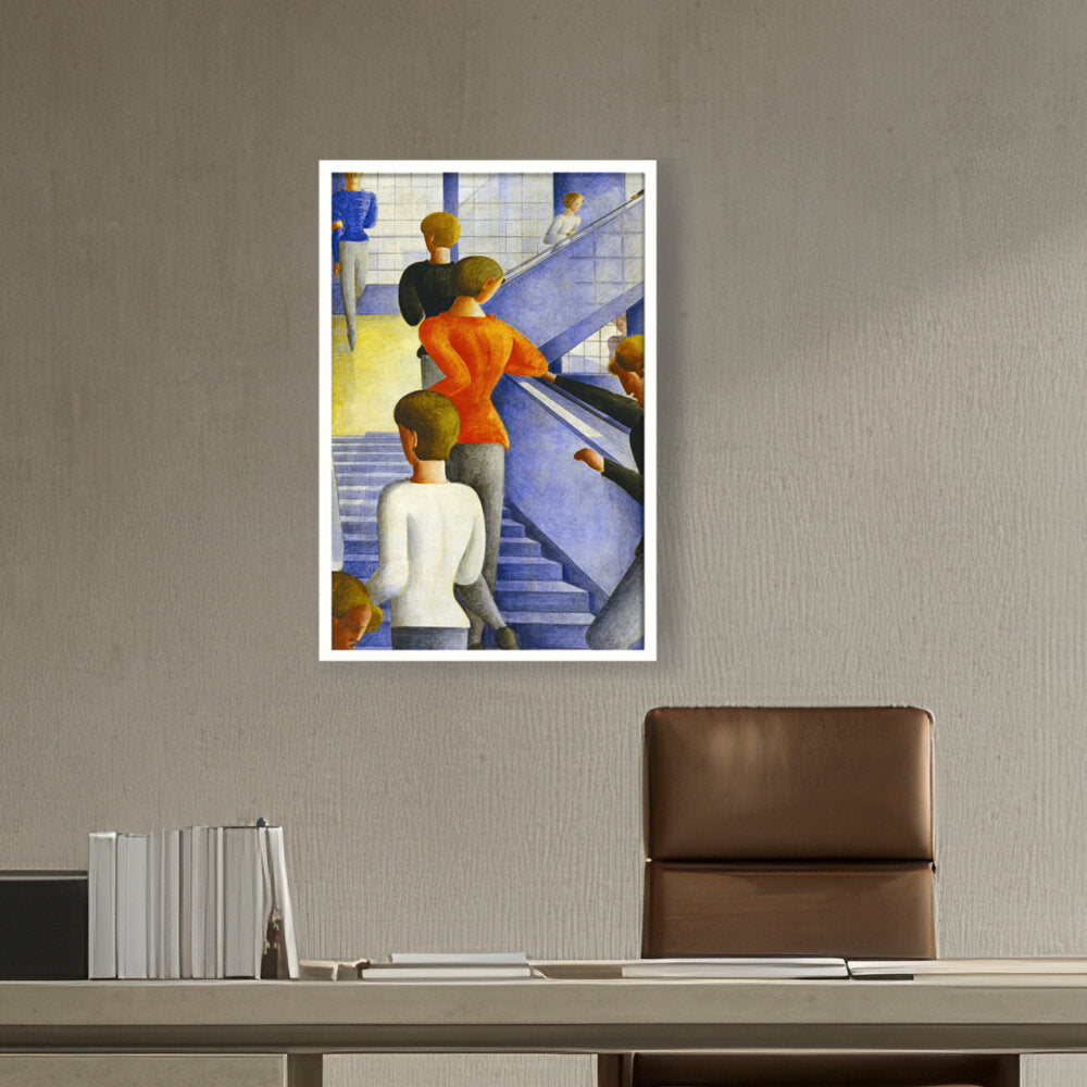 Bauhaus Stairway 1932 - Framed Canvas