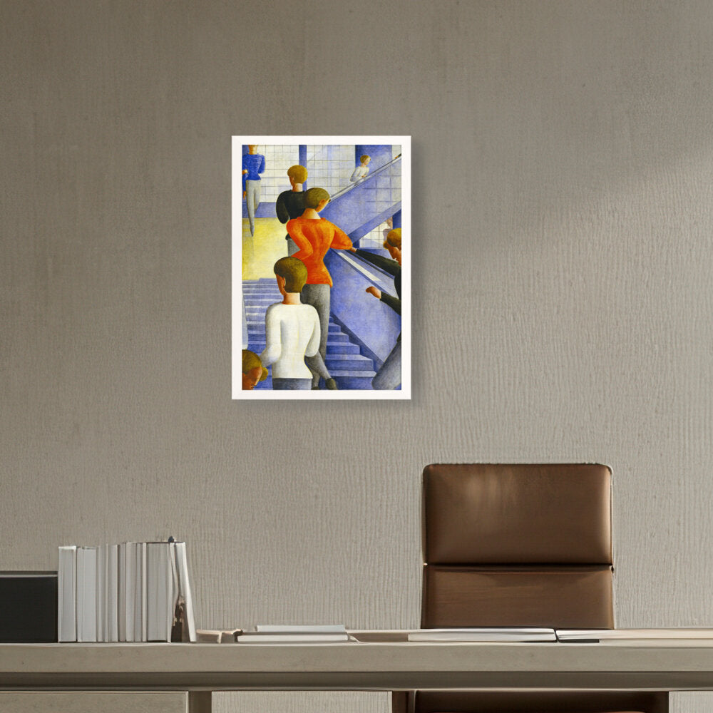 Bauhaus Stairway 1932 - Framed Canvas